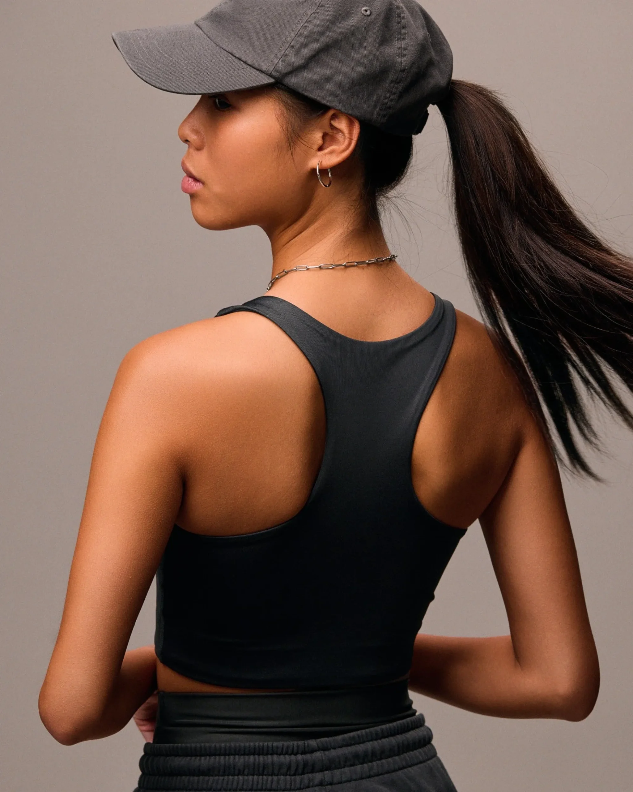 Active Cropped Bra - Dusty Olive