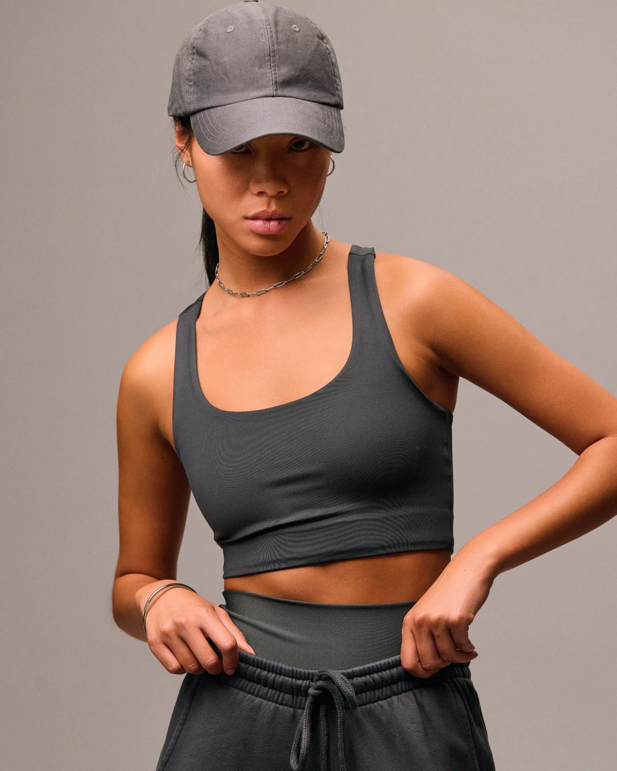 Active Cropped Bra - Dusty Olive