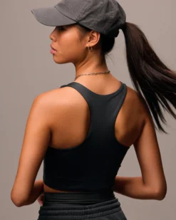 Active Cropped Bra - Ivory White