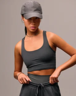 Active Cropped Bra - Ivory White