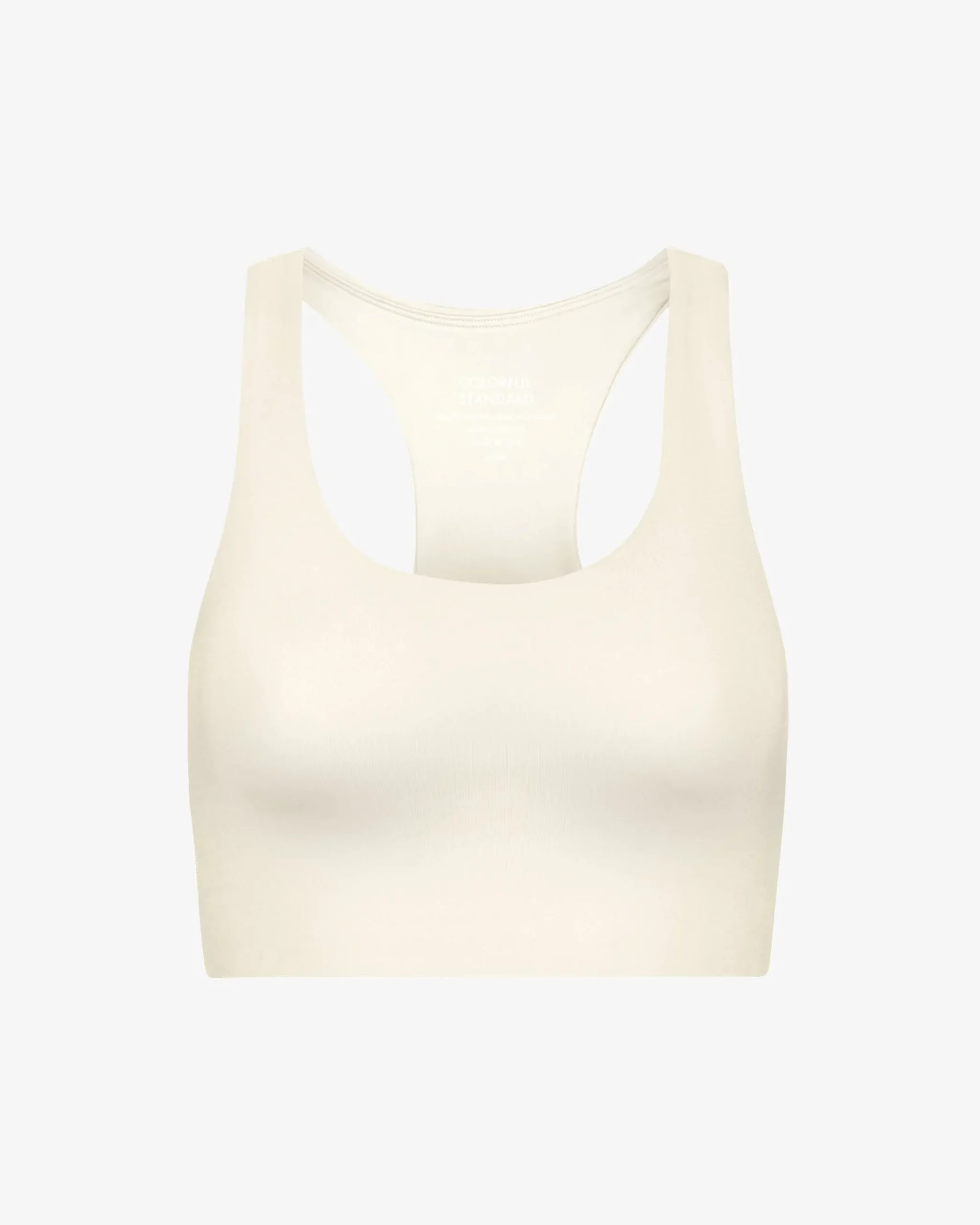 Active Cropped Bra - Ivory White