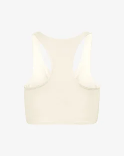 Active Cropped Bra - Ivory White