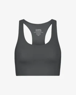 Active Cropped Bra - Lava Grey