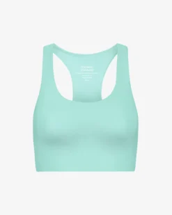 Active Cropped Bra - Teal Blue