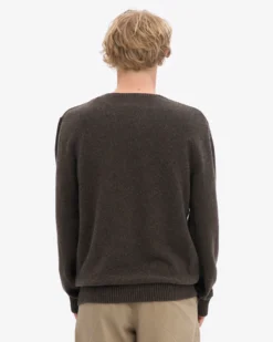 Classic Merino Wool Crew - Coffee Brown