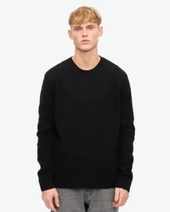 Classic Merino Wool Crew - Deep Black