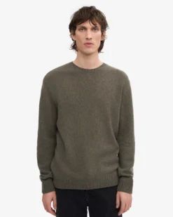 Classic Merino Wool Crew - Dusty Olive