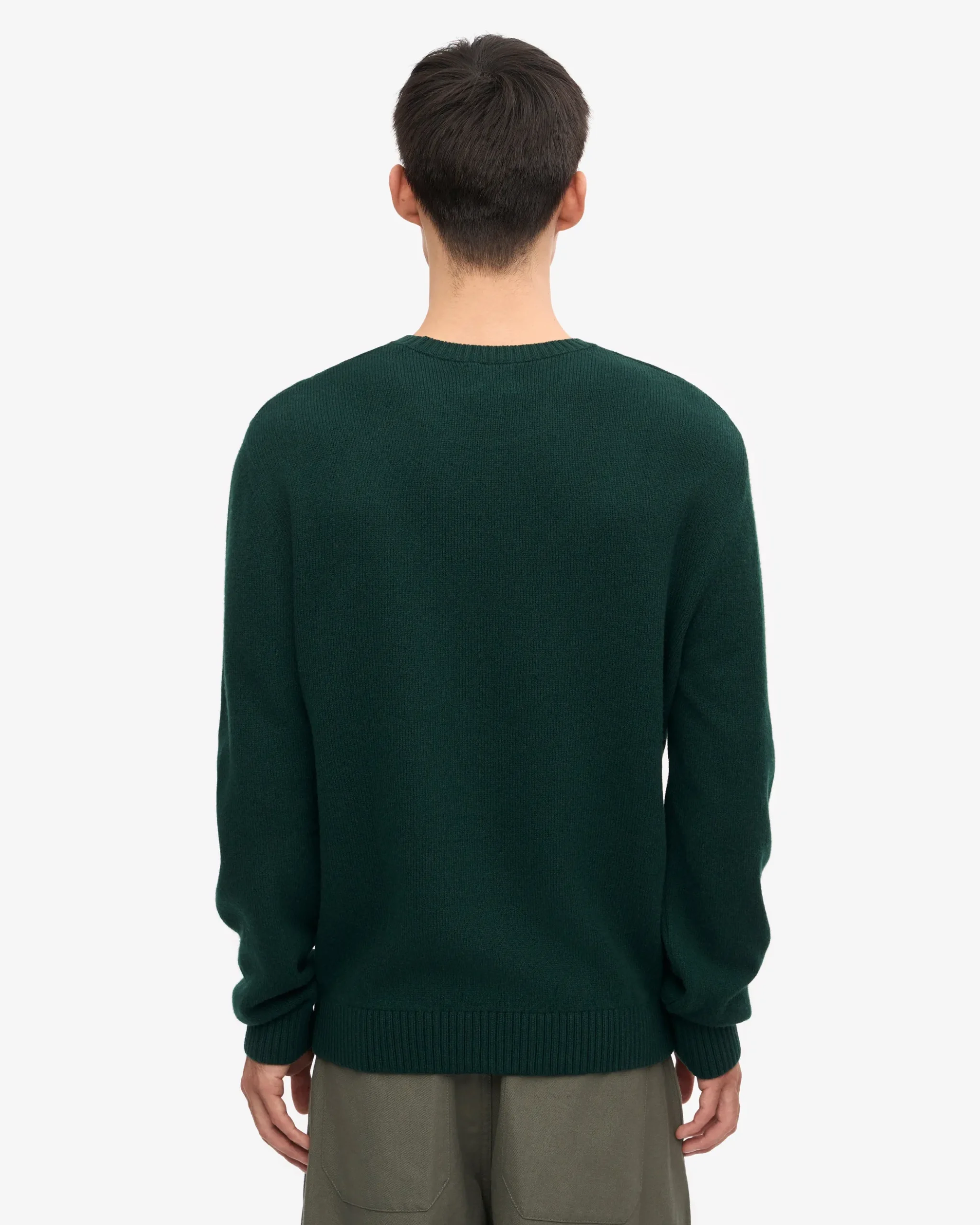 Classic Merino Wool Crew - Emerald Green