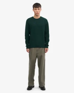 Classic Merino Wool Crew - Emerald Green