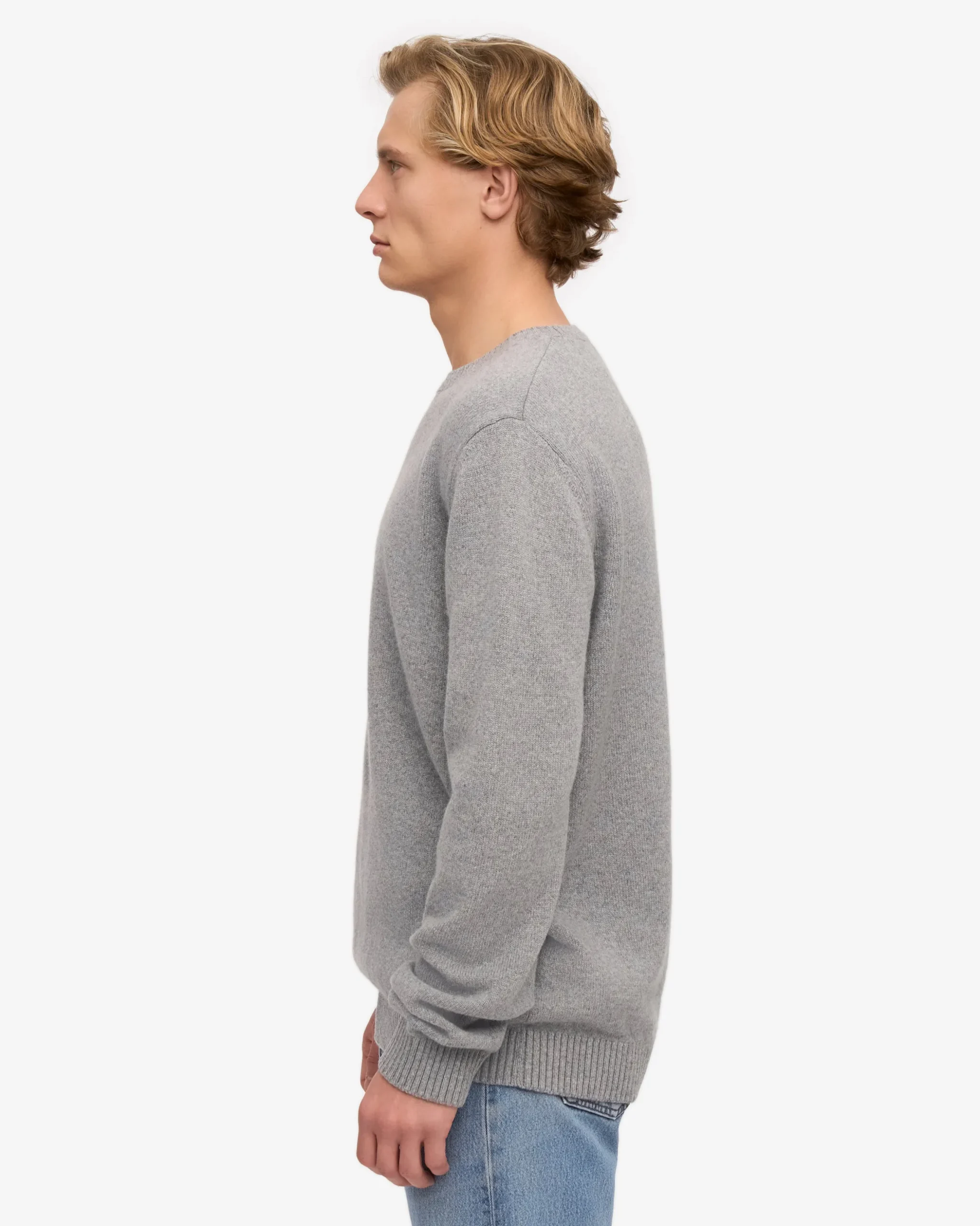 Classic Merino Wool Crew - Heather Grey