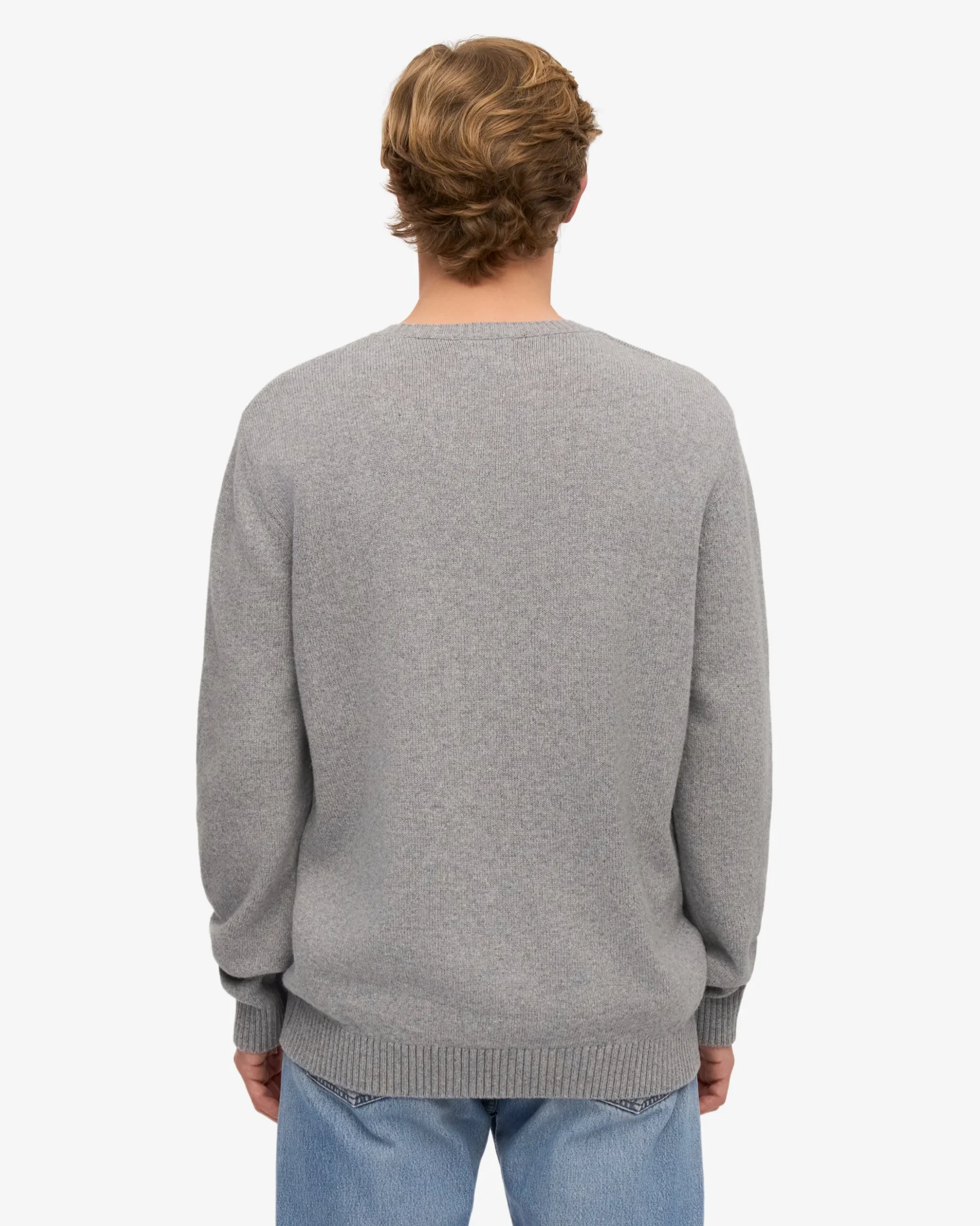 Classic Merino Wool Crew - Heather Grey