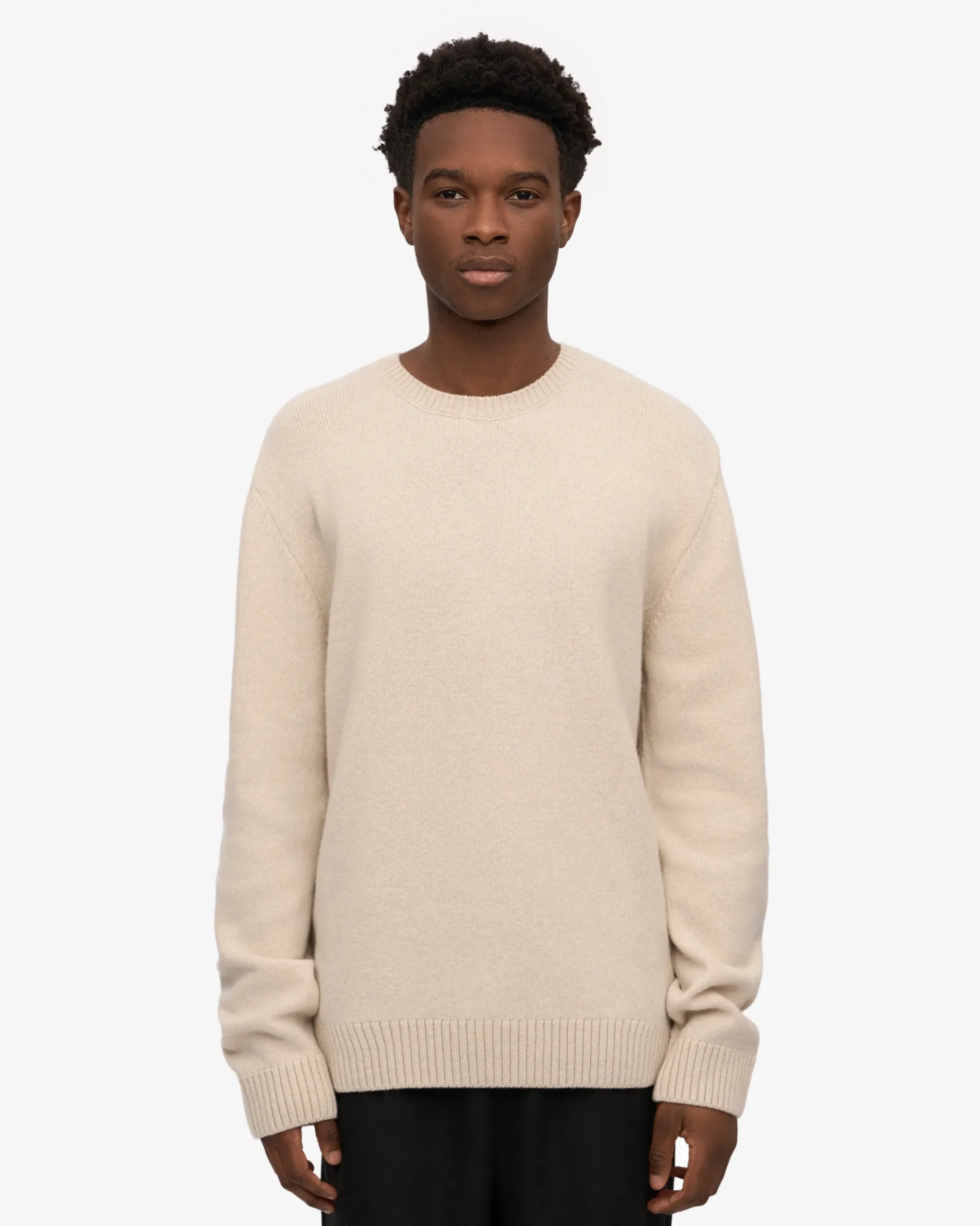 Classic Merino Wool Crew - Ivory White