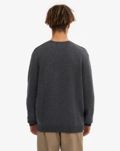 Classic Merino Wool Crew - Lava Grey