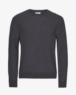 Classic Merino Wool Crew - Lava Grey