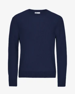 Classic Merino Wool Crew - Marine Blue