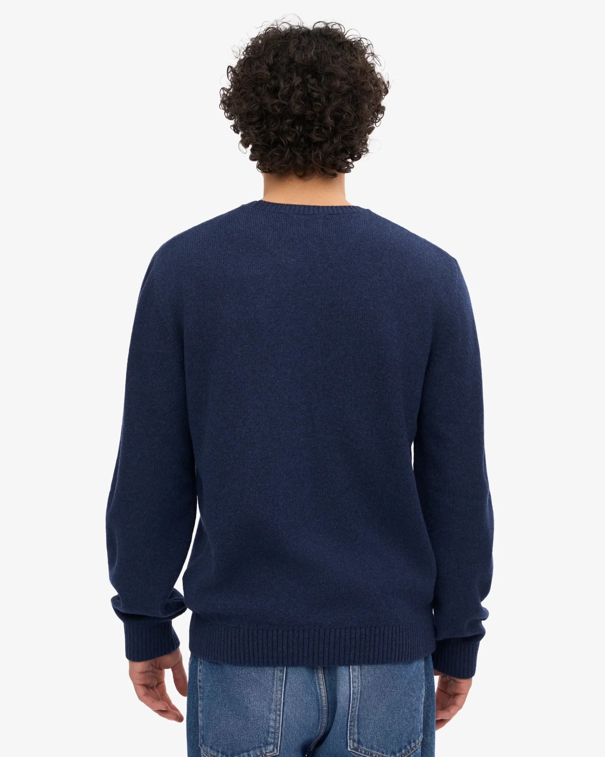 Classic Merino Wool Crew - Marine Blue
