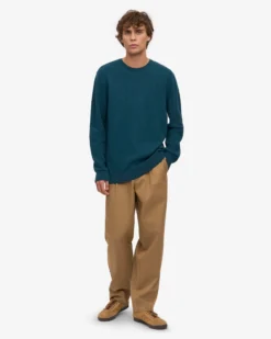 Classic Merino Wool Crew - Ocean Green