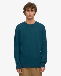 Classic Merino Wool Crew - Ocean Green