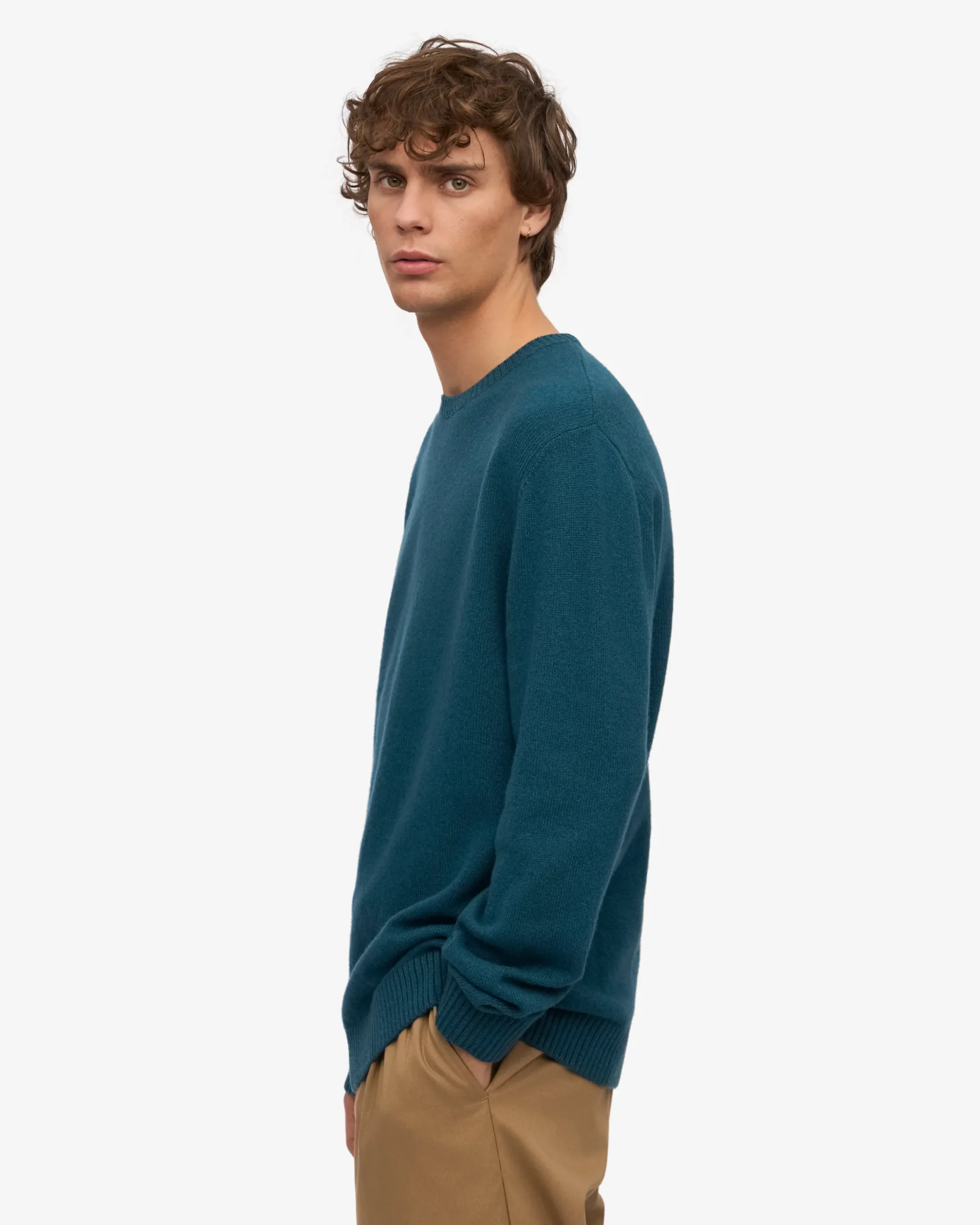 Classic Merino Wool Crew - Ocean Green