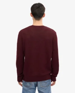 Classic Merino Wool Crew - Oxblood Red