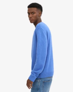 Classic Merino Wool Crew - Pacific Blue
