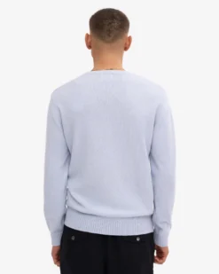Classic Merino Wool Crew - Polar Blue