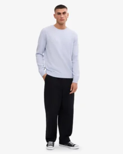 Classic Merino Wool Crew - Polar Blue