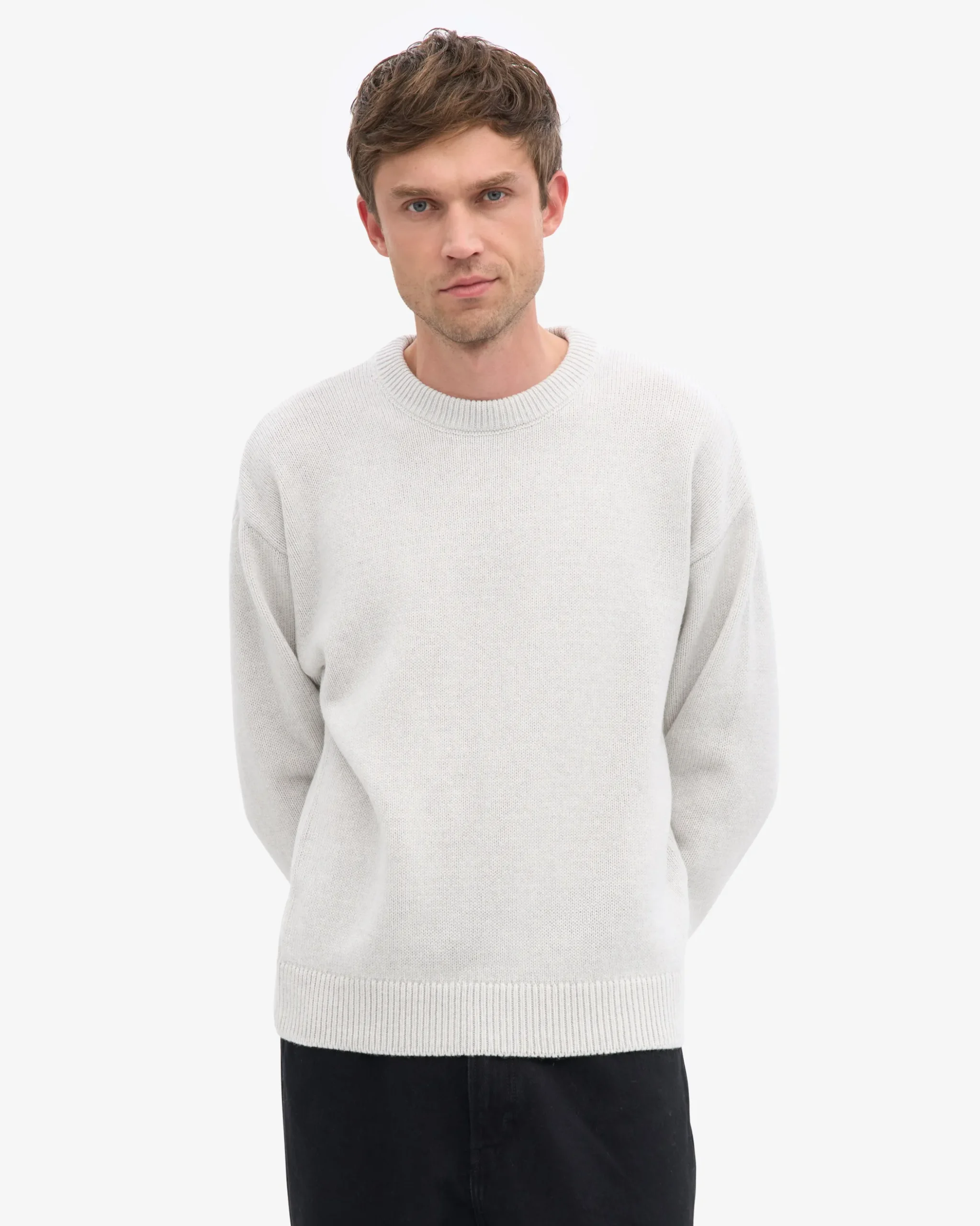 Classic Merino Wool Crew - Snow Melange