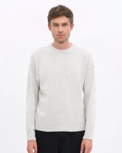 Classic Merino Wool Crew - Snow Melange