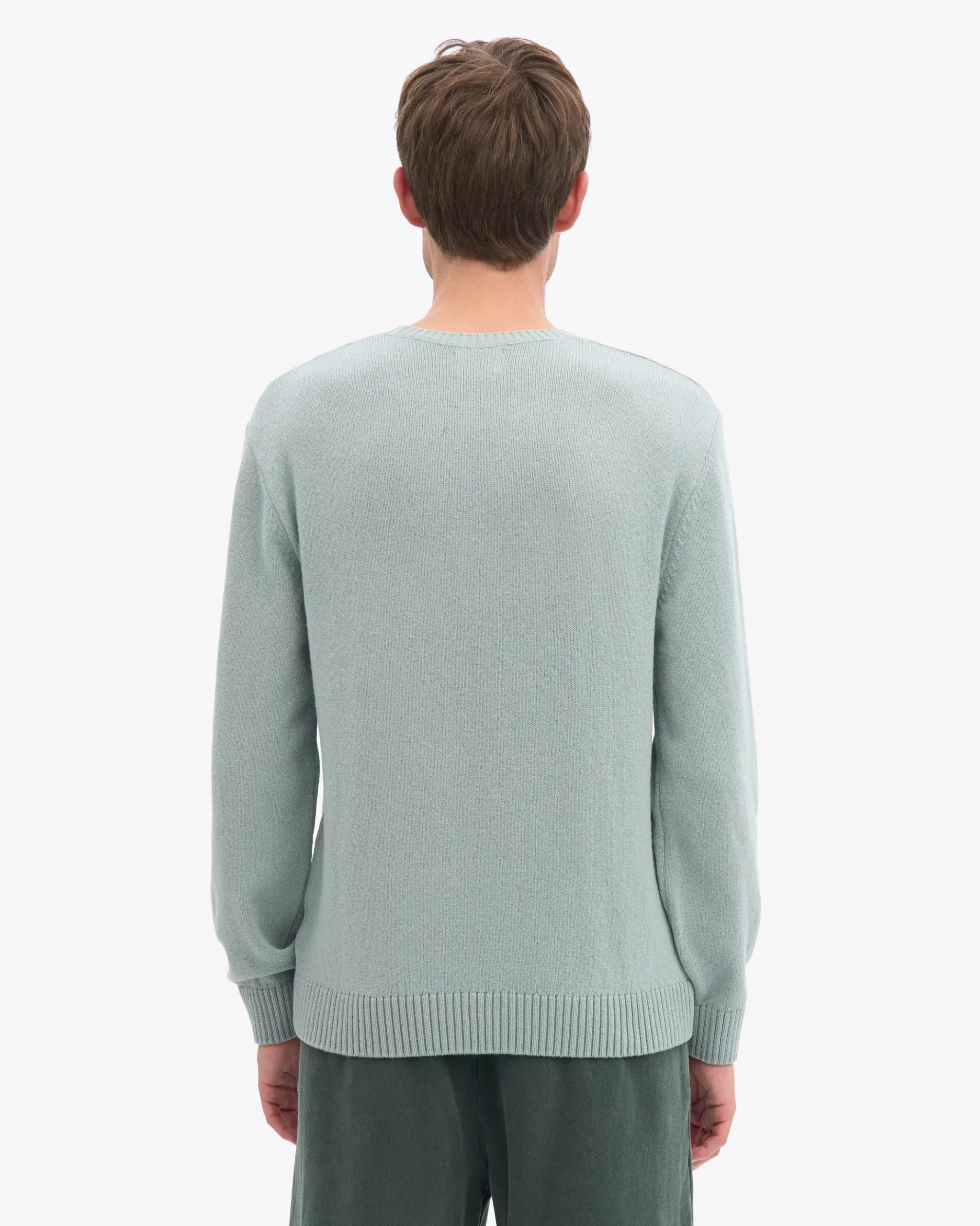 Classic Merino Wool Crew - Steel Blue