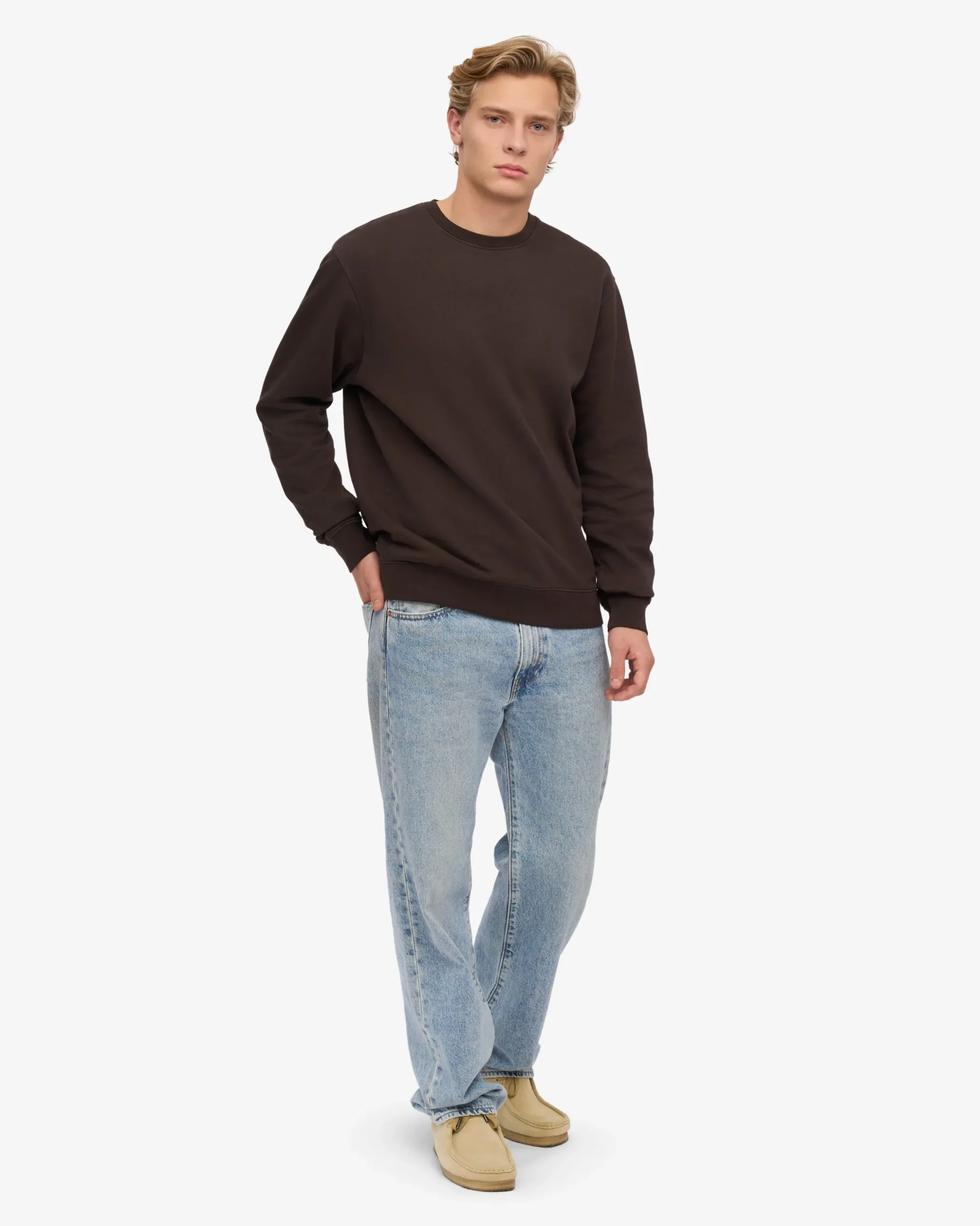 Classic Organic Crew - Coffee Brown