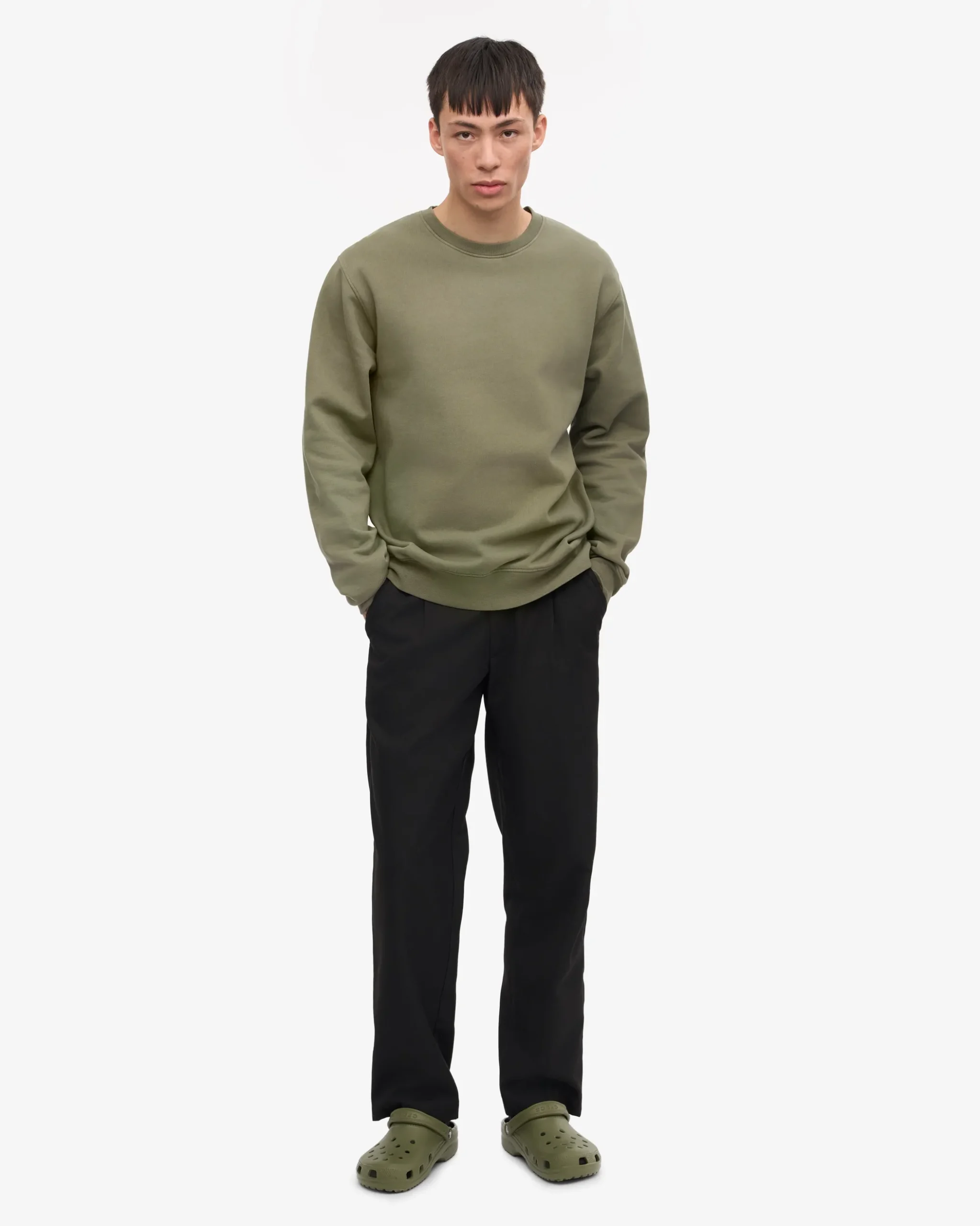 Classic Organic Crew - Dusty Olive