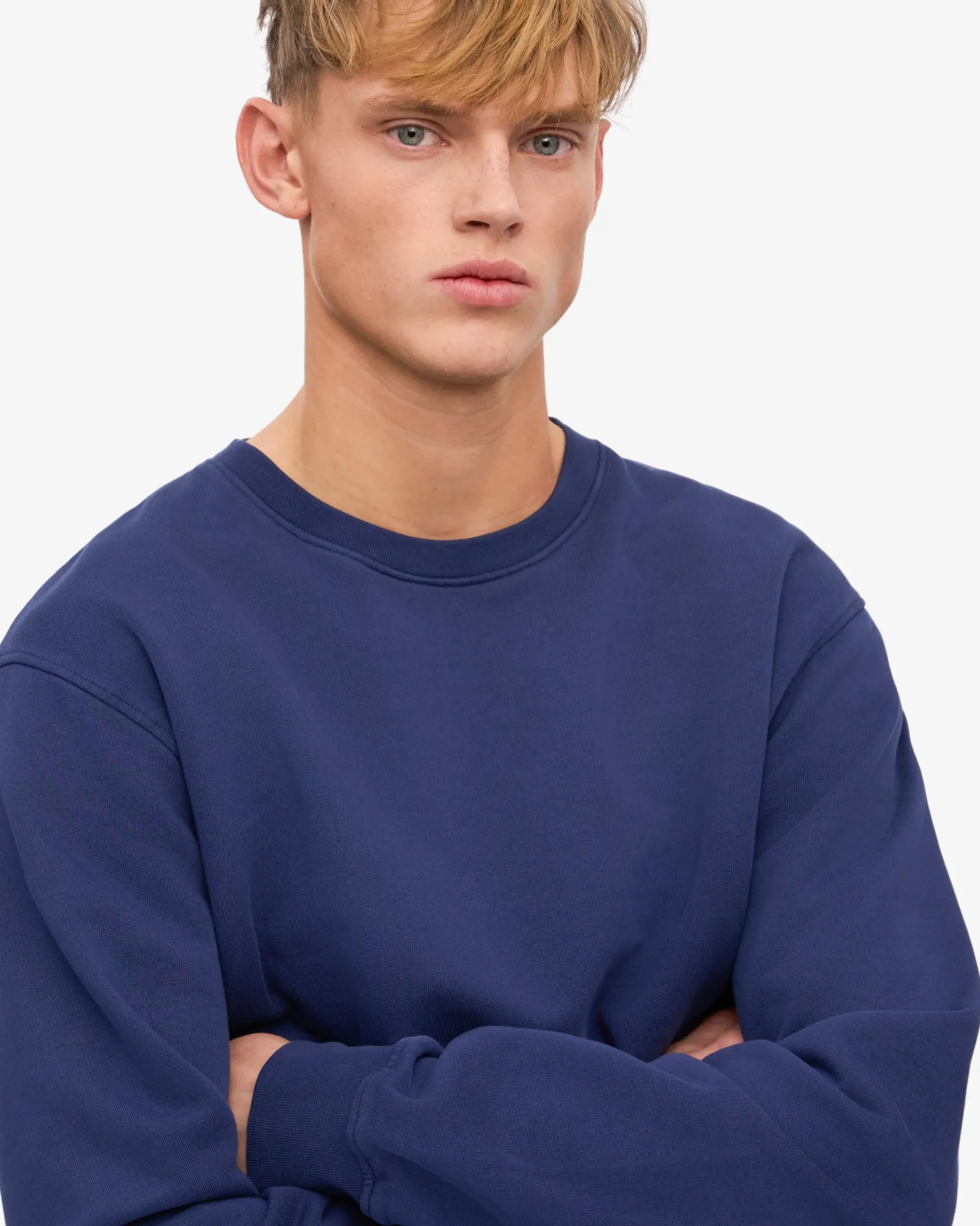 Classic Organic Crew - Marine Blue