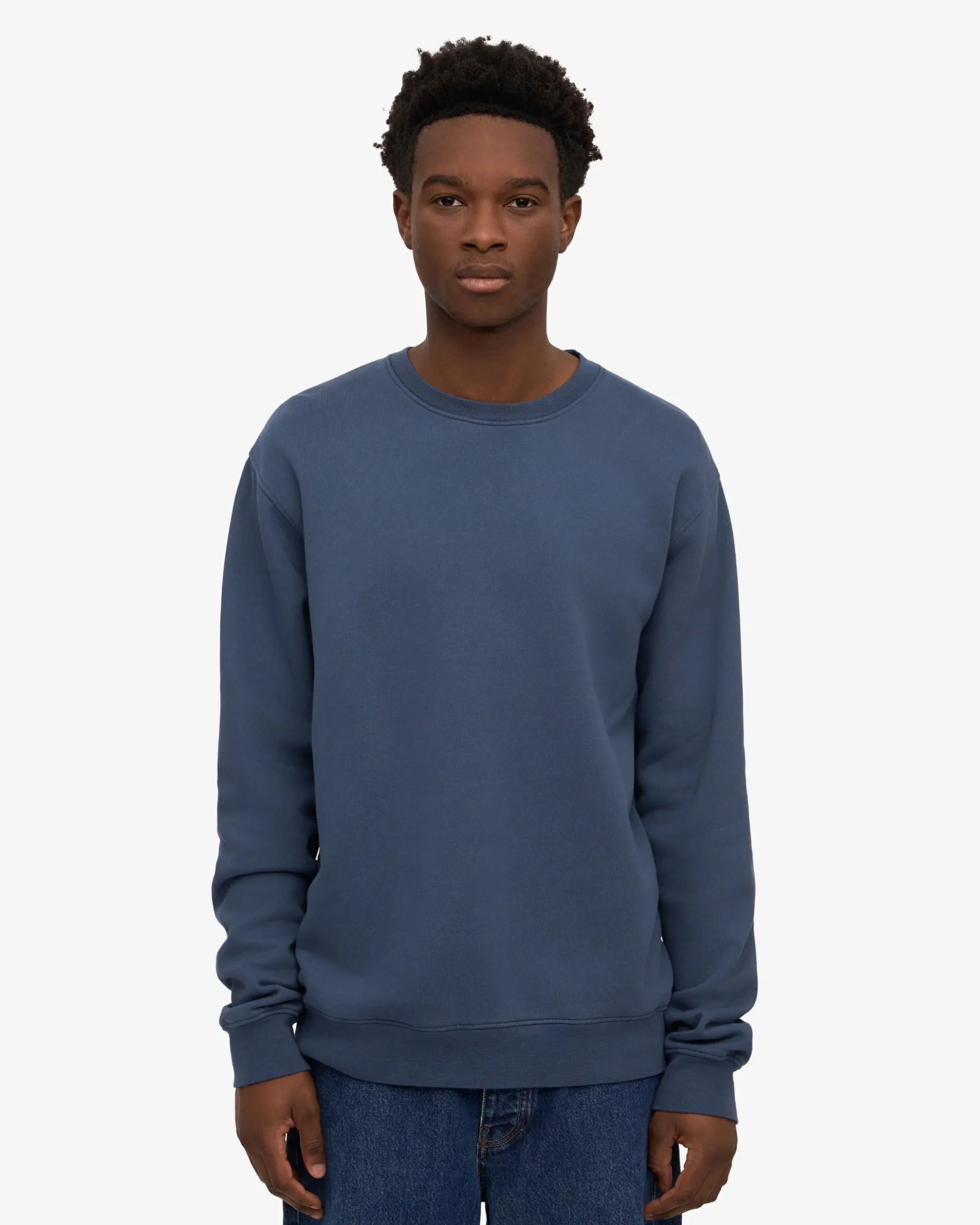 Classic Organic Crew - Petrol Blue