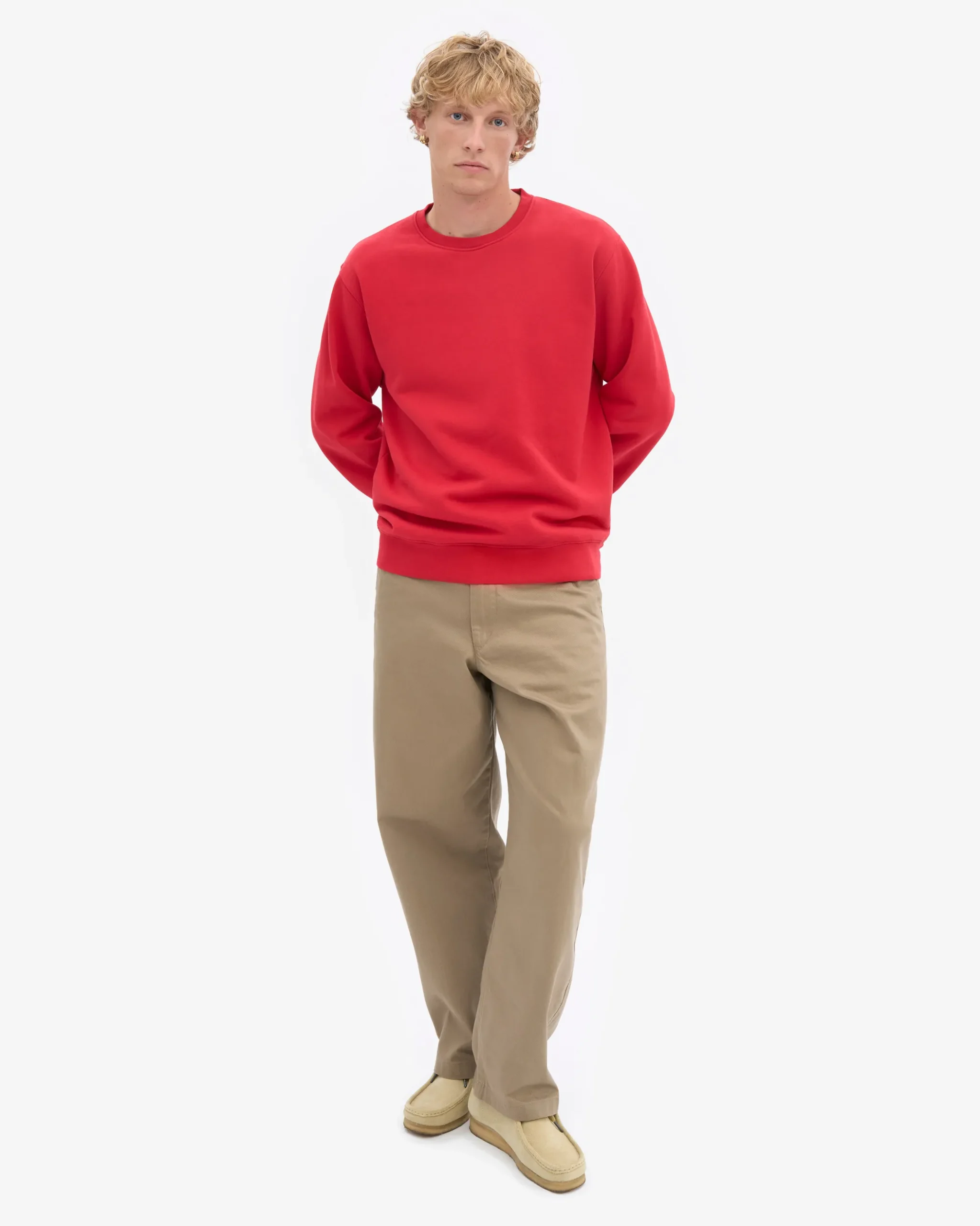 Classic Organic Crew - Scarlet Red
