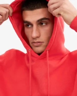 Classic Organic Hood - Red Tangerine
