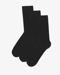 Classic Organic Sock - Deep Black (3-Pack)