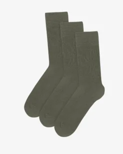 Classic Organic Sock - Dusty Olive (3-Pack)
