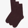 Classic Organic Sock - Oxblood Red (3-Pack)