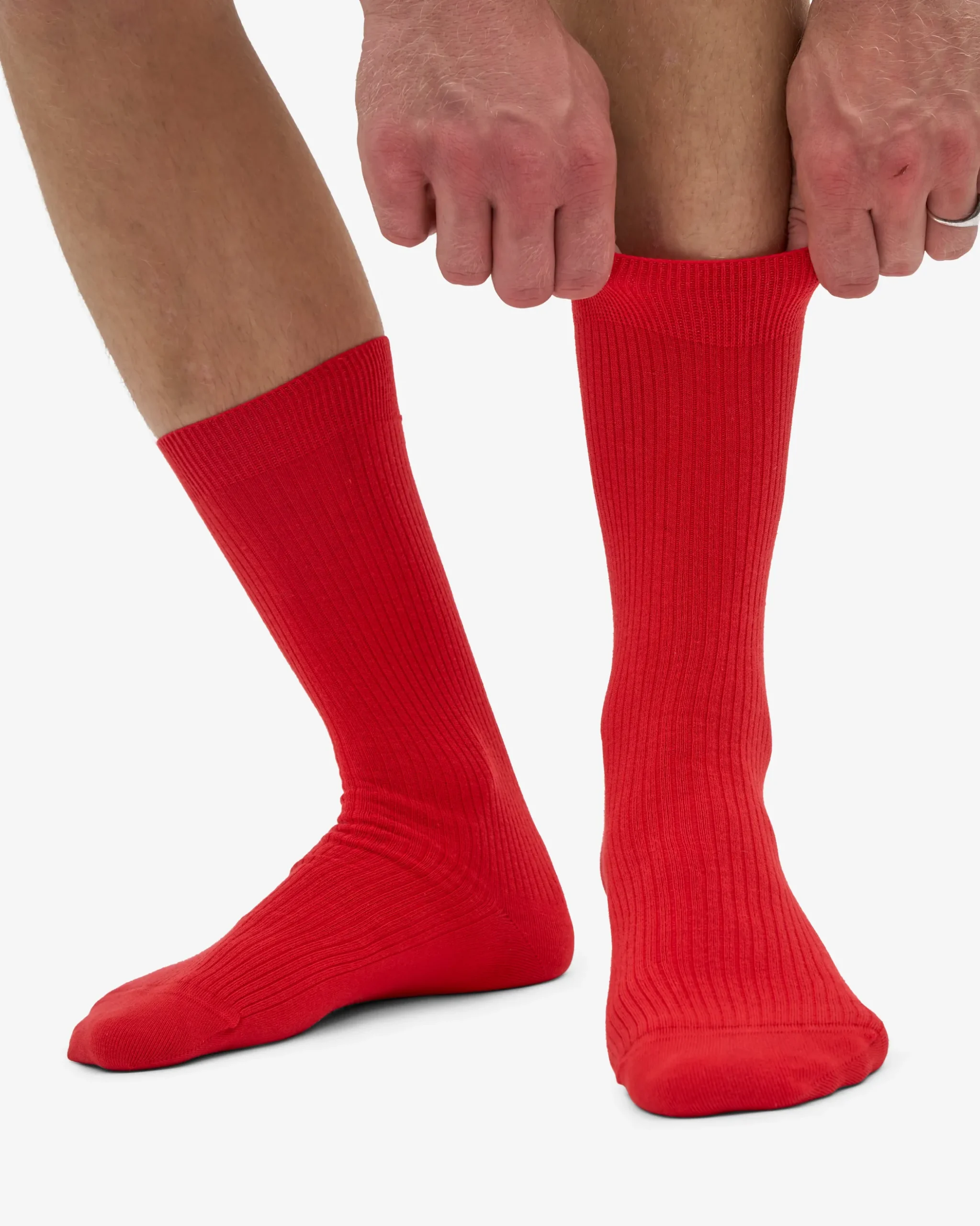 Classic Organic Sock - Red Tangerine (3-Pack)