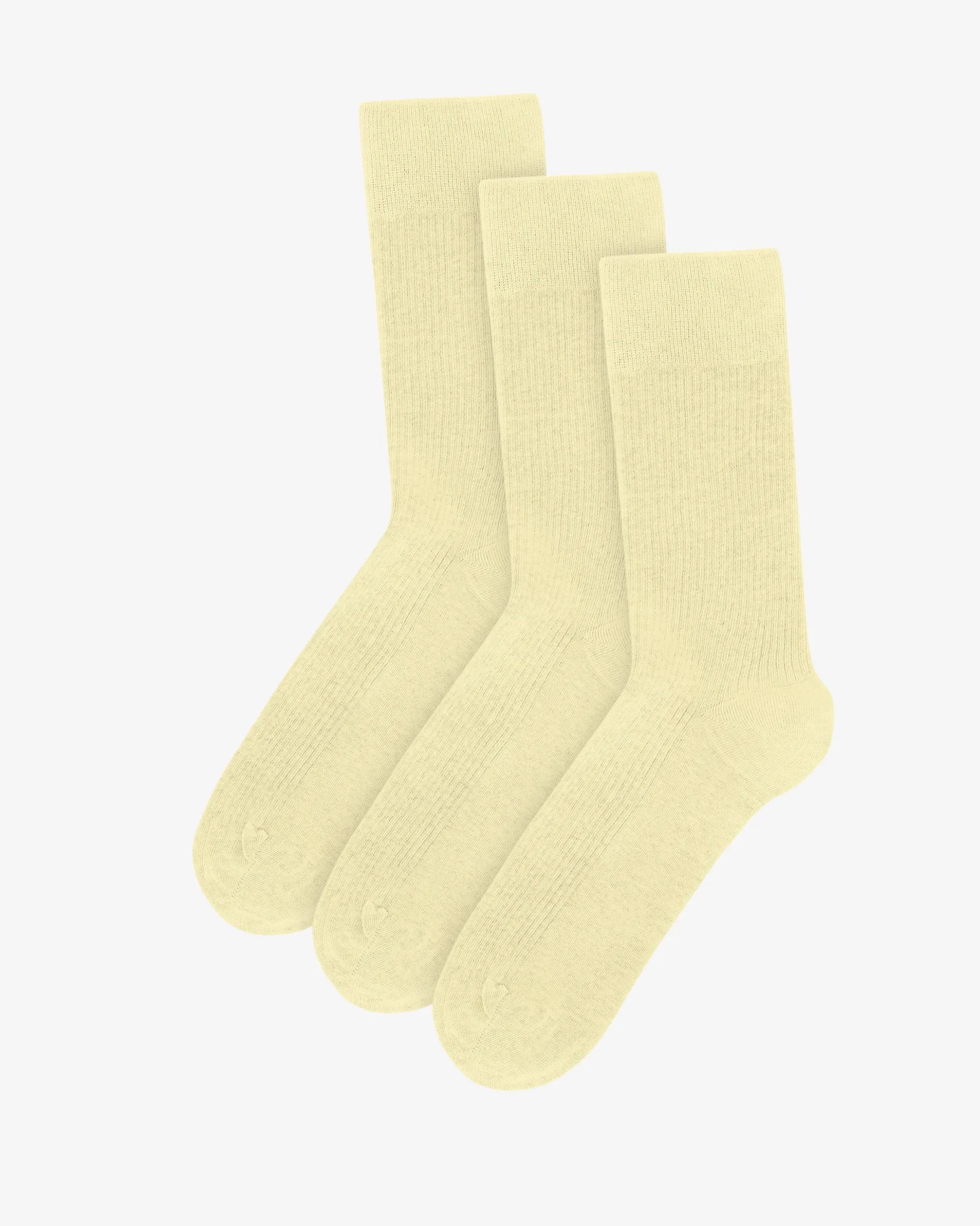 Classic Organic Sock - Soft Yellow (3-Pack)