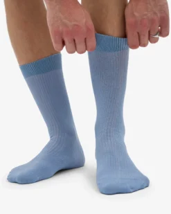 Classic Organic Sock - Steel Blue