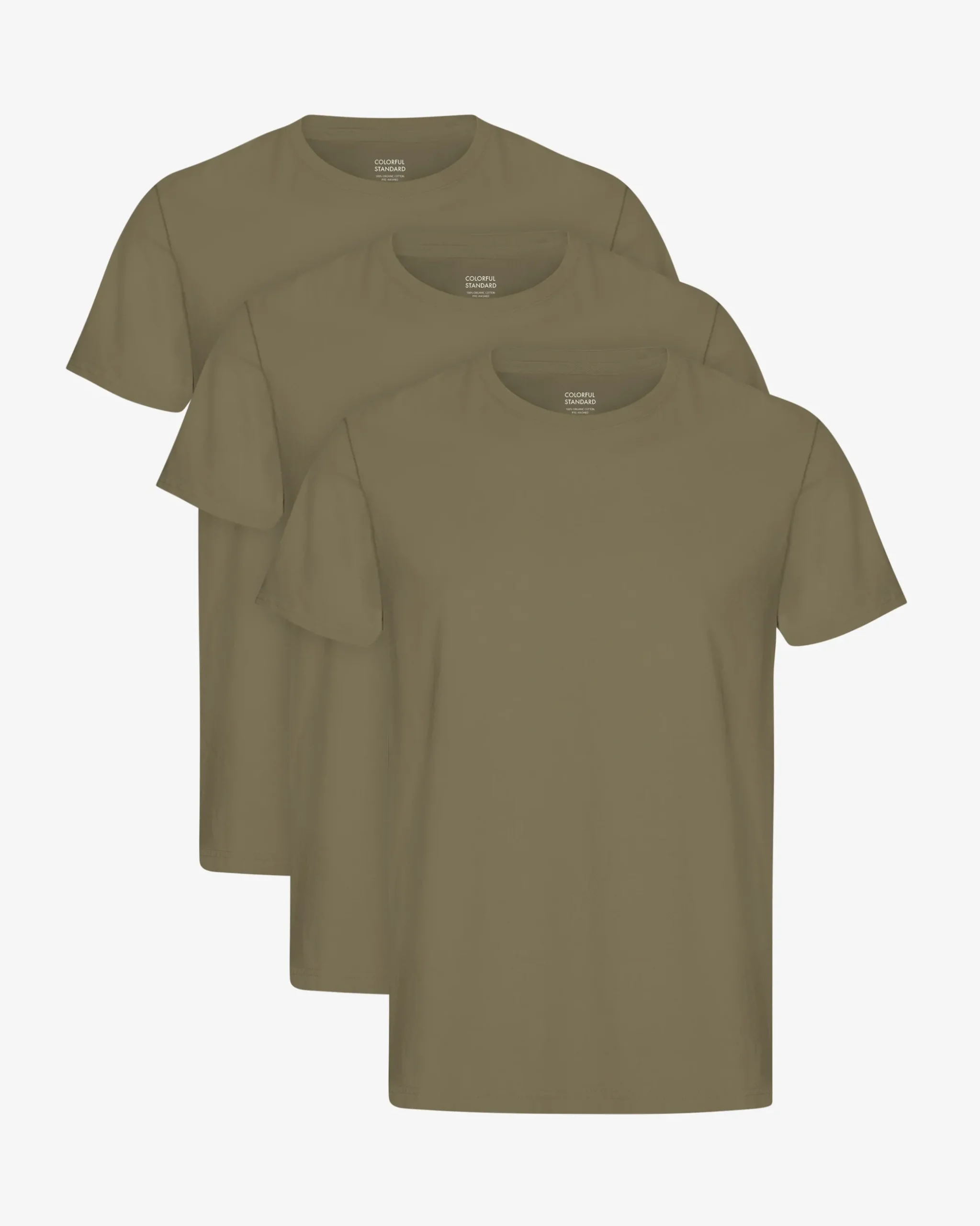 Classic Organic Tee - Dusty Olive (3-Pack)