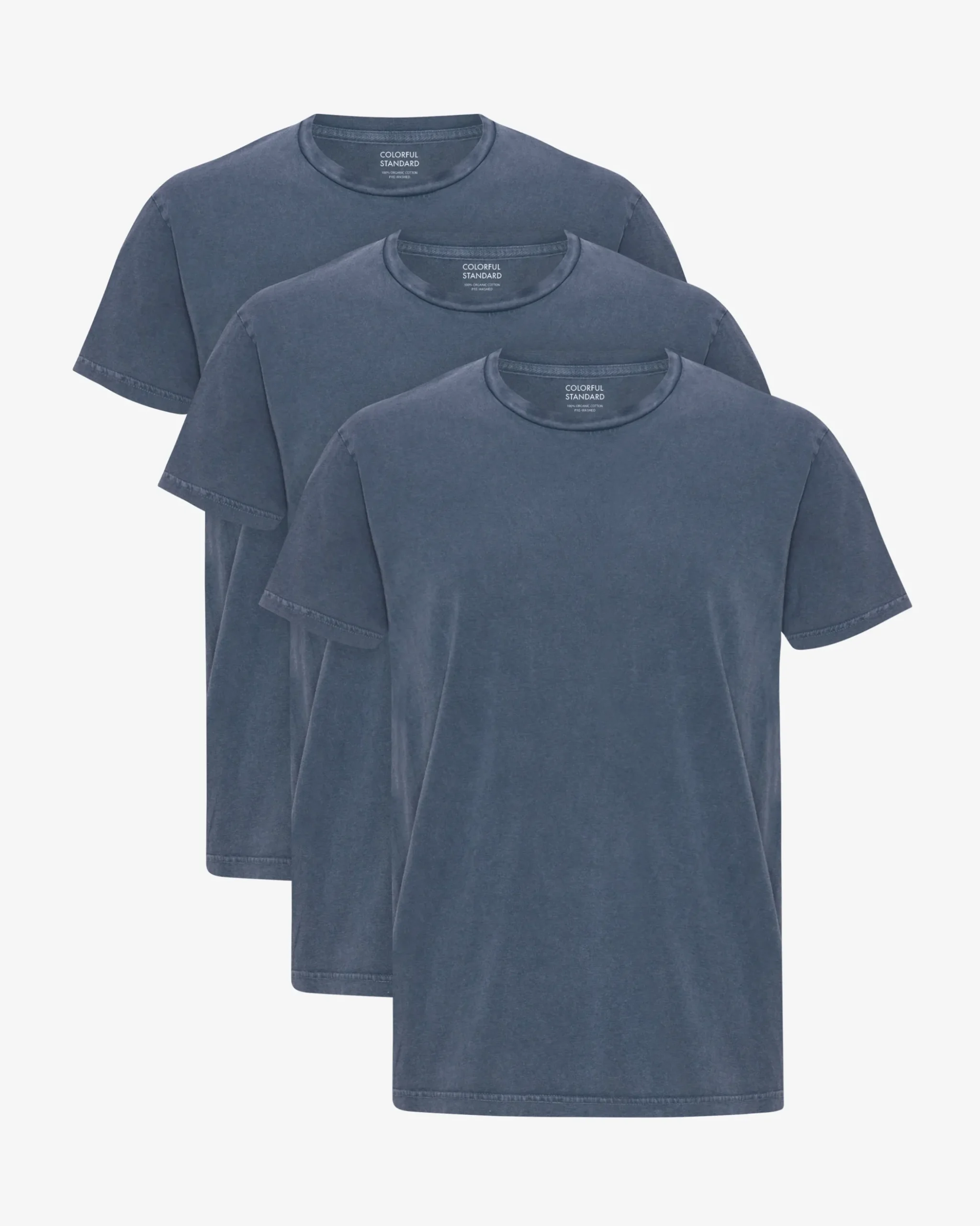 Classic Organic Tee - Neptune Blue (3-Pack)