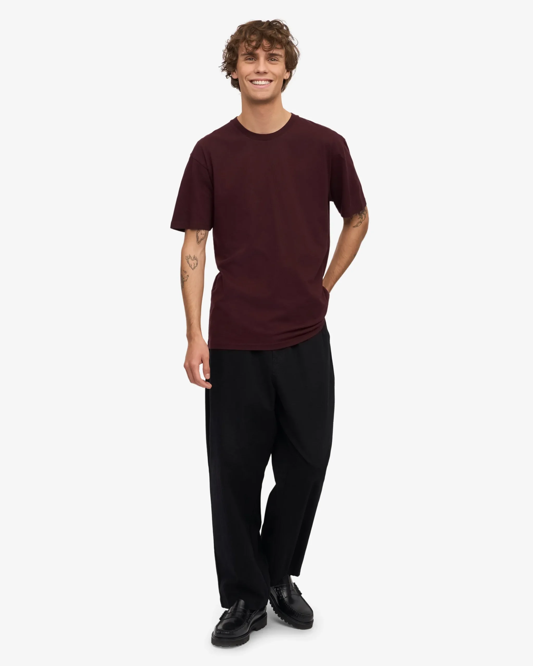 Classic Organic Tee - Oxblood Red (3-Pack)