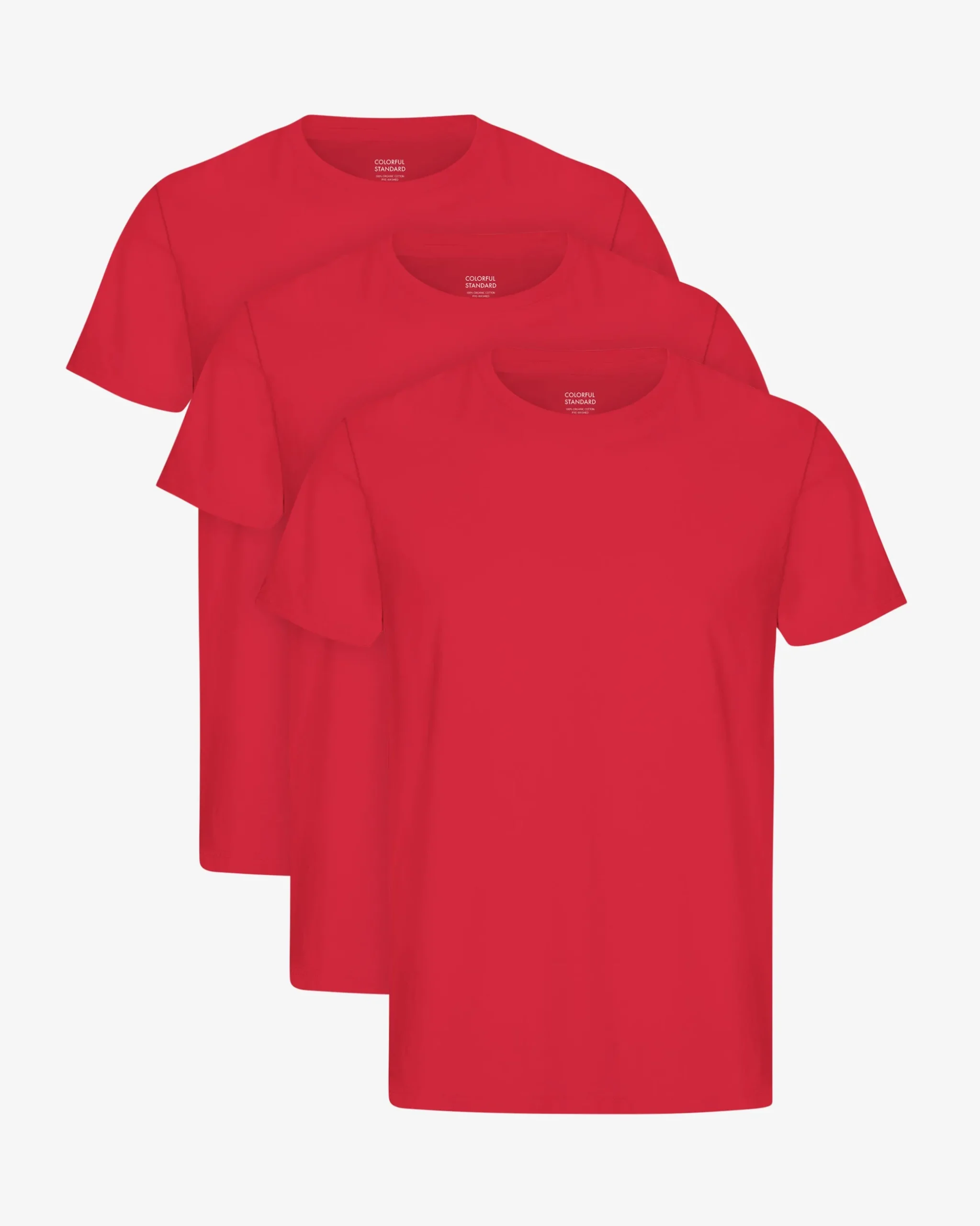 Classic Organic Tee - Scarlet Red (3-Pack)