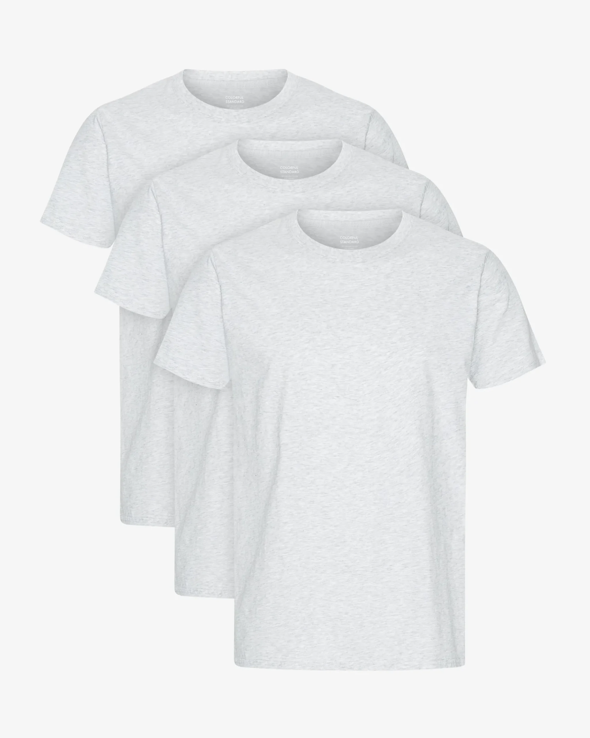 Classic Organic Tee - Snow Melange (3-Pack)