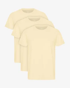 Classic Organic Tee - Soft Yellow (3-Pack)