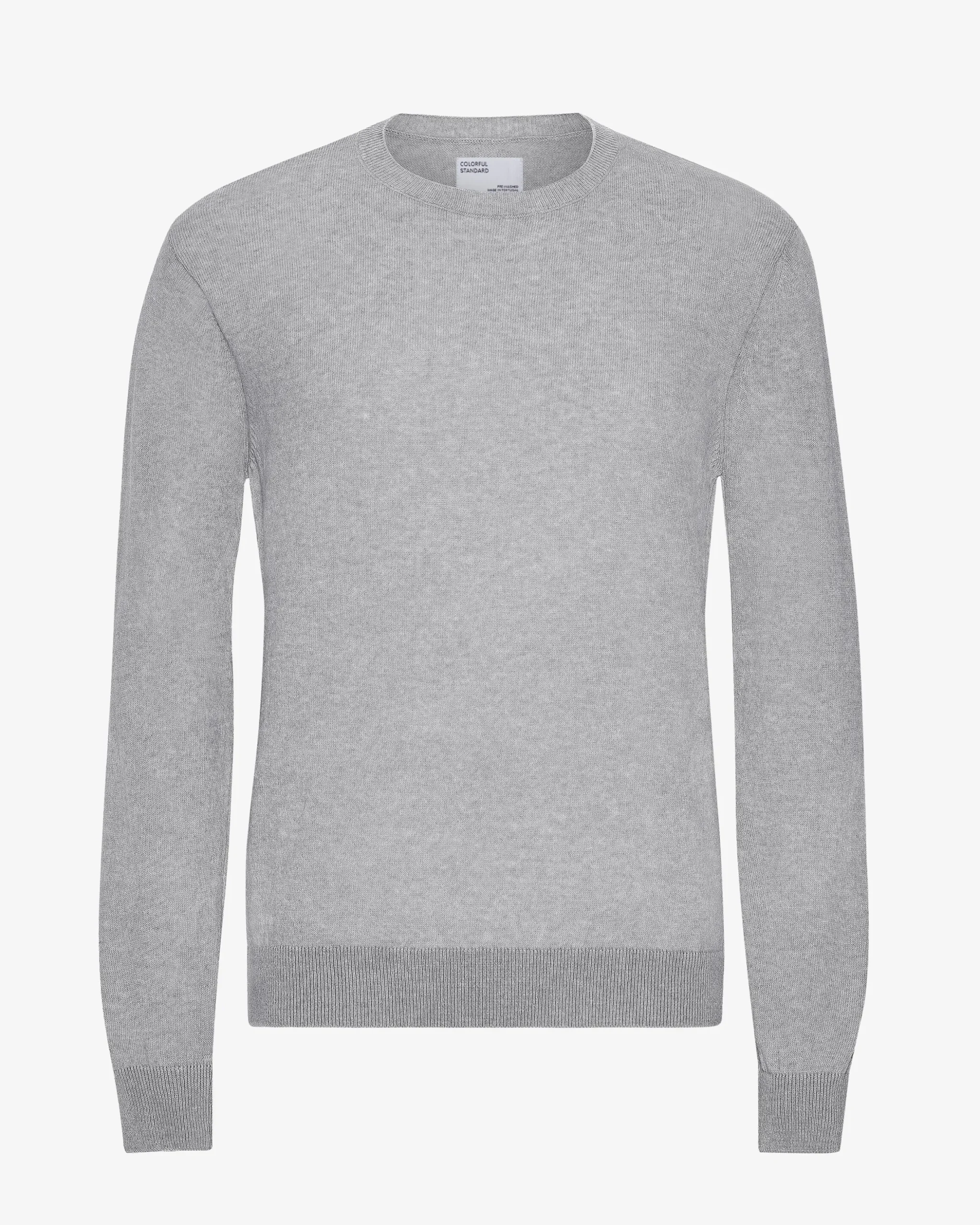 Light Merino Wool Crew - Heather Grey