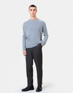 Light Merino Wool Crew - Scarlet Red